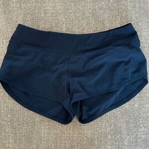 Navy Speed Up Low-Rise Lined Short 2.5"